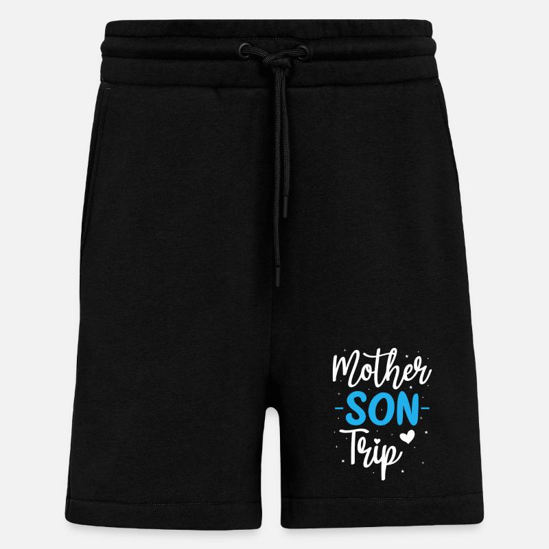 Voyage mère-fils - Short bio décontracté fabriqué en UE - SOLID BLACK