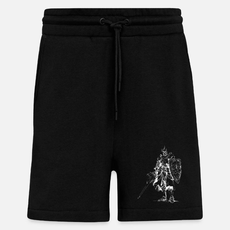 Heraldischer Ritter mit Schild - Shorts - made by SPREAD - SOLID BLACK