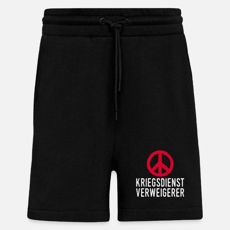 Kriegsdienst Verweigerer Peace Symbol - Shorts - made by SPREAD - SOLID BLACK