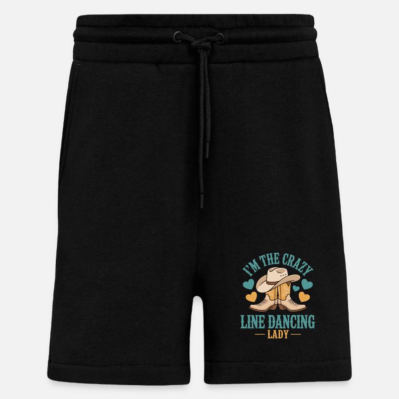 Line Dance Line Dancing Gift - Shorts - made by SPREAD - SOLID BLACK