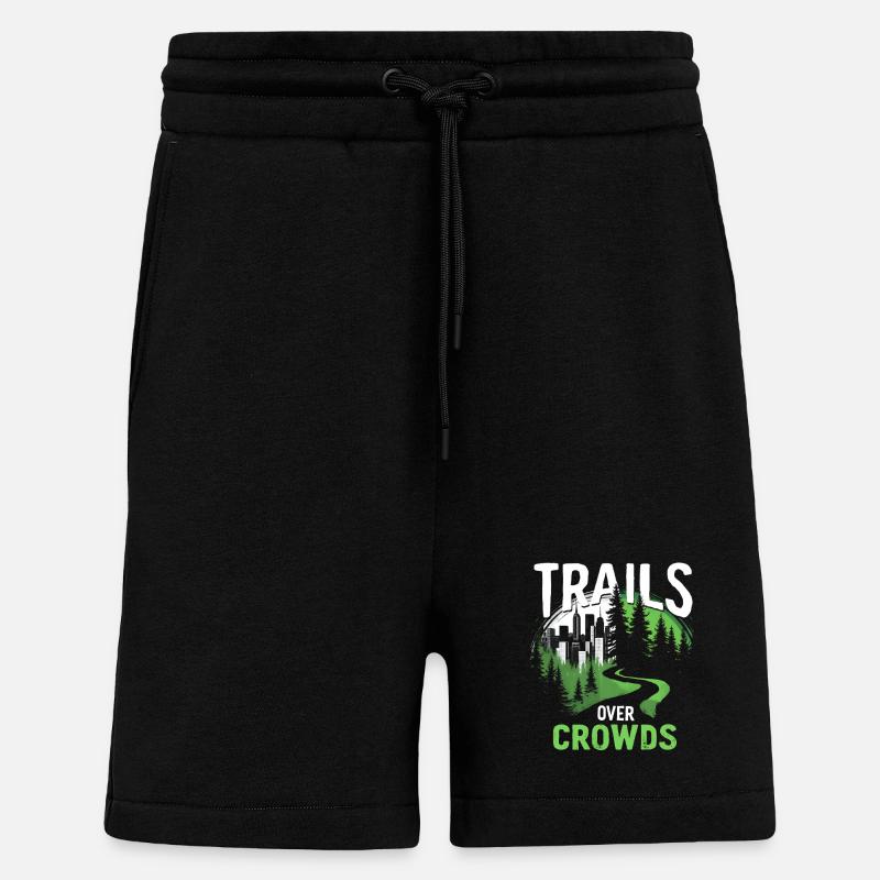 Trails Over Crowds Langsames Wandern - Shorts - made by SPREAD - SOLID BLACK