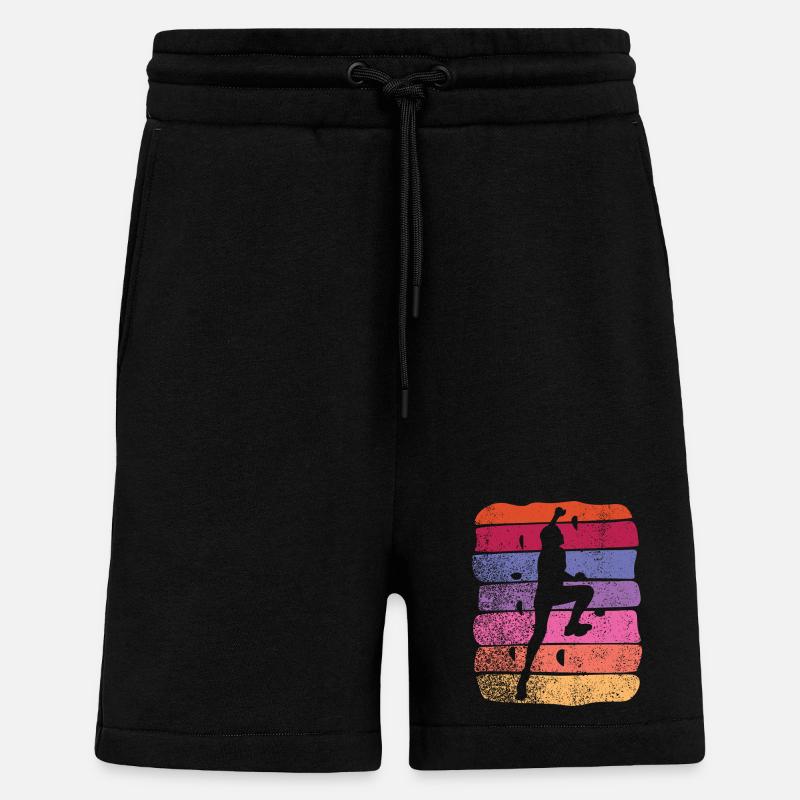 Boulderer Boulder Bouldering - Shorts - made by SPREAD - SOLID BLACK