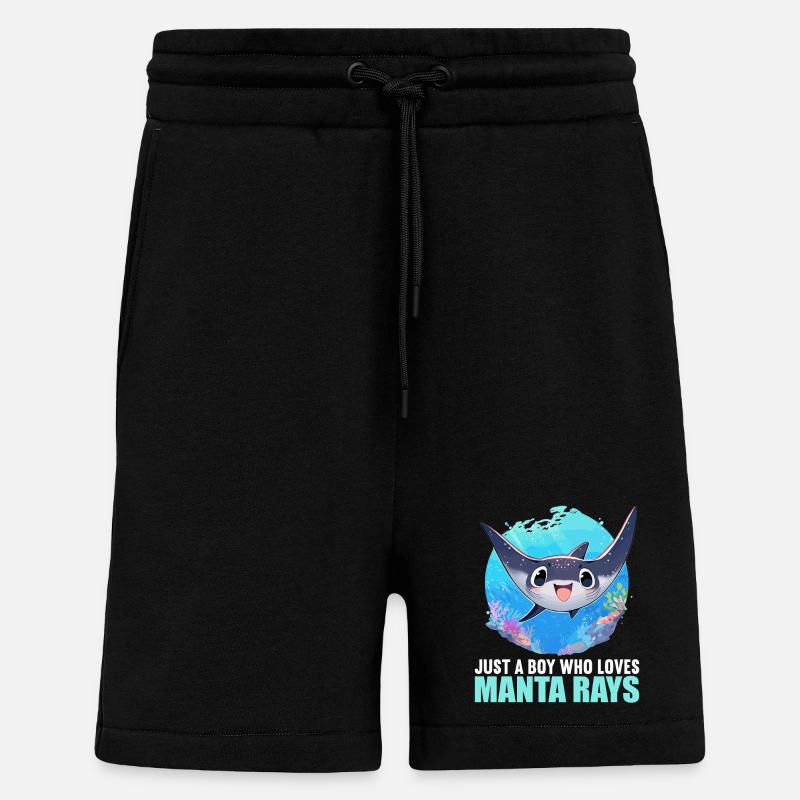 Rochen Mantarochen - Shorts - made by SPREAD - SOLID BLACK