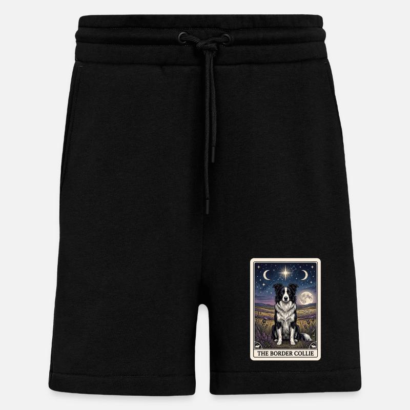 Border Collie Tarotkarte - Shorts - made by SPREAD - SOLID BLACK