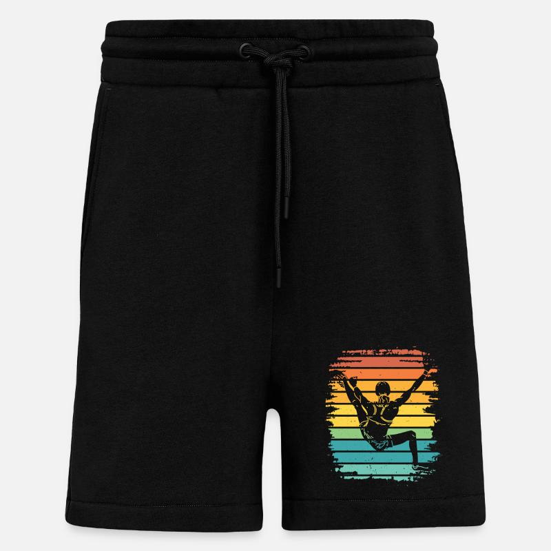 Boulderer Boulder Bouldern - Shorts - made by SPREAD - SOLID BLACK