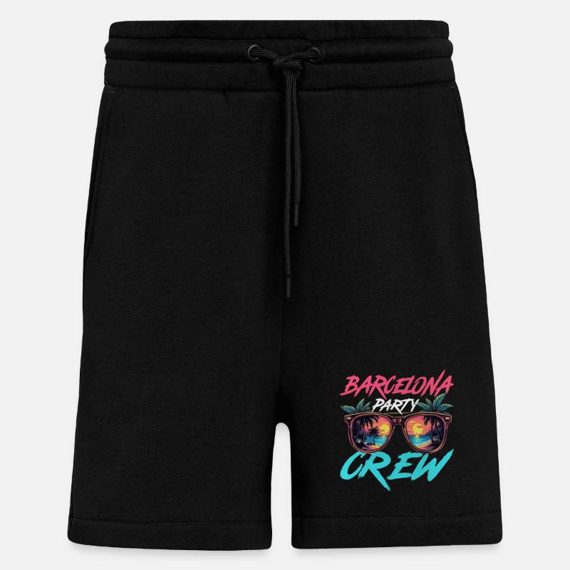 Barcelona Party Crew - Shorts - made by SPREAD - SOLID BLACK