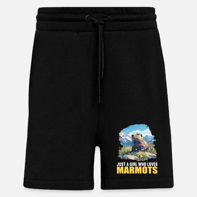 Murmeltiere Murmeltier - Shorts - made by SPREAD - SOLID BLACK