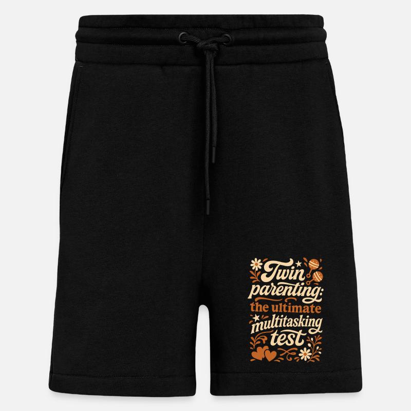 Zwillingseltern | Multitasking Test - Shorts - made by SPREAD - SOLID BLACK
