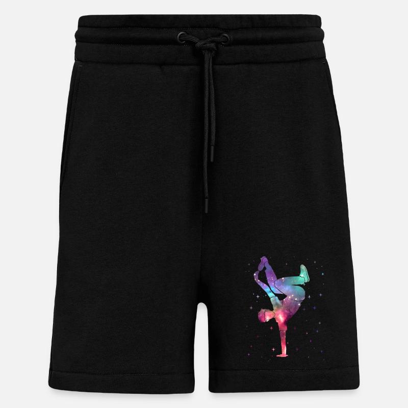 Breakdancing Breakdancer Space Breakdance - Shorts - made by SPREAD - SOLID BLACK