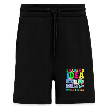 Retro Back to the 80s Vintage Design - Shorts - made by SPREAD - SOLID BLACK - Vorne