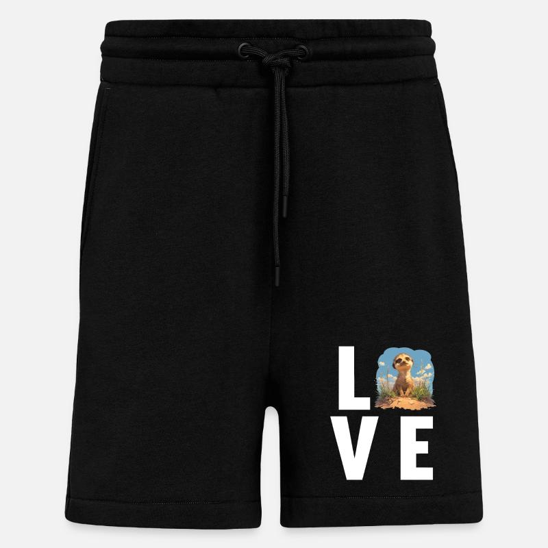 Meerkat Erdmännchen - Shorts - made by SPREAD - SOLID BLACK