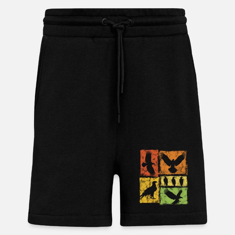 Eagle Retro Graphic - Short bio décontracté fabriqué en UE - SOLID BLACK