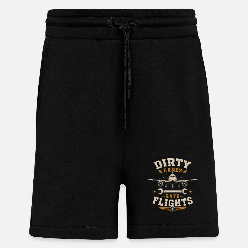 Aircraft Engineer Technology and Maintenance - Shorts - made by SPREAD - SOLID BLACK