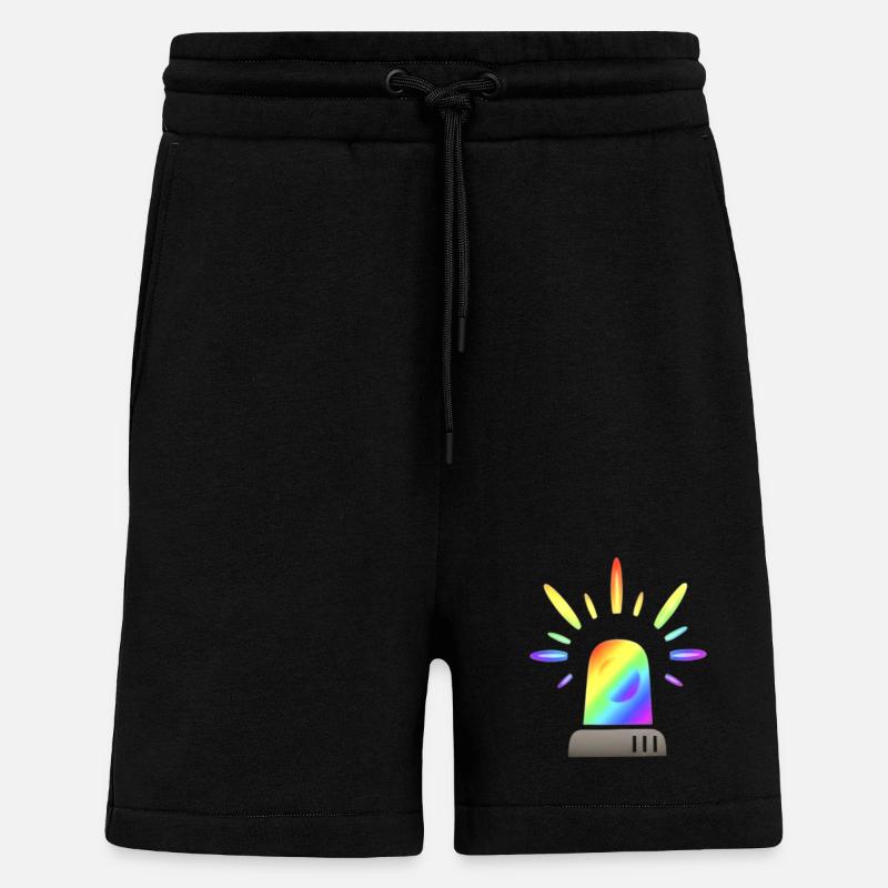 Regenbogen Sirene Warnleuchte - Shorts - made by SPREAD - SOLID BLACK