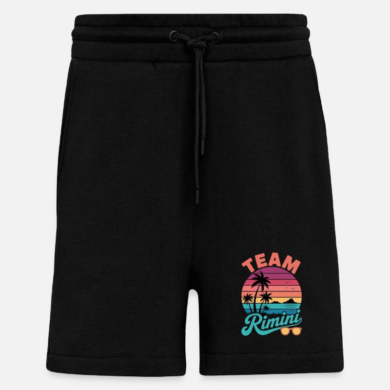 Équipe Rimini Sunset - Short bio décontracté fabriqué en UE - SOLID BLACK