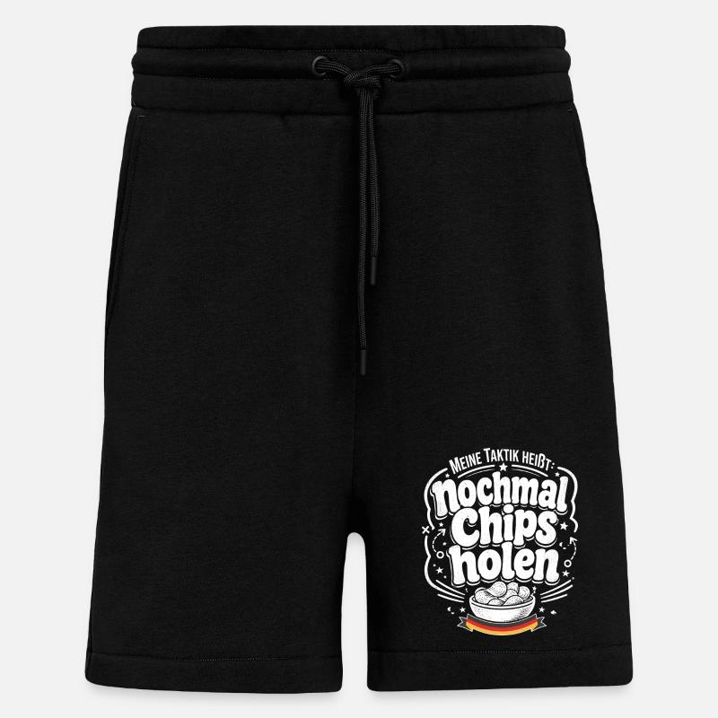 Nochmal Chips holen Taktik - Shorts - made by SPREAD - SOLID BLACK