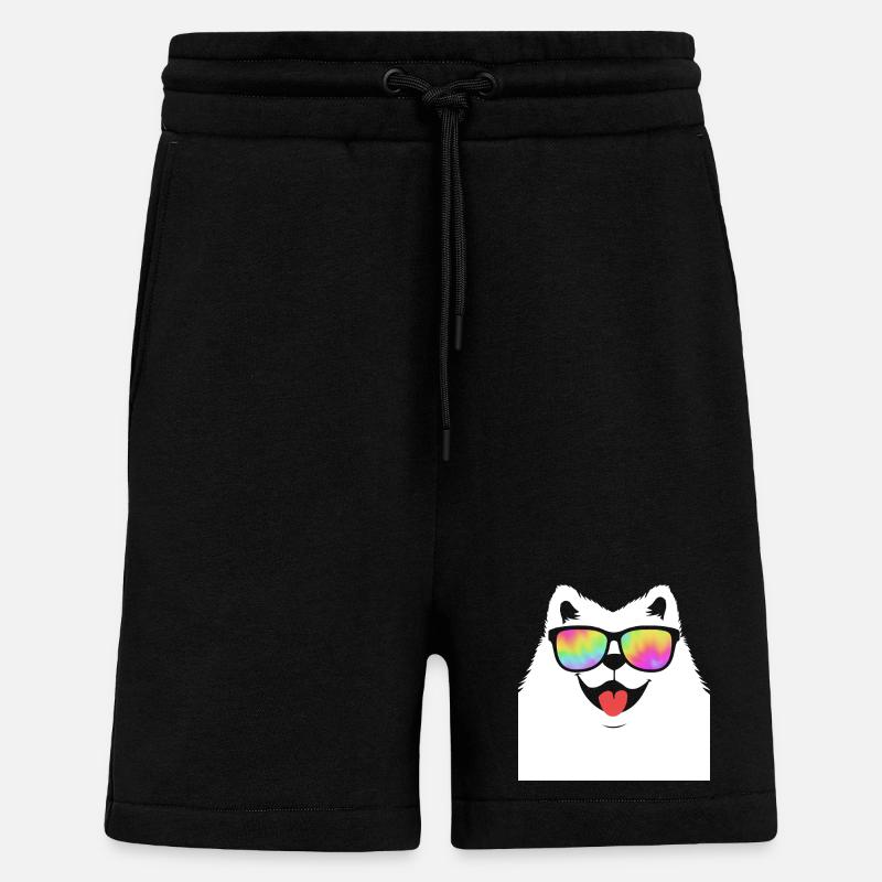 Samoyède - Short bio décontracté fabriqué en UE - SOLID BLACK