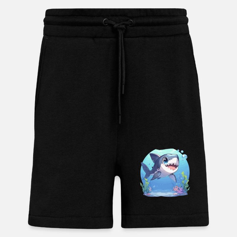 Requins Requin - Short bio décontracté fabriqué en UE - SOLID BLACK