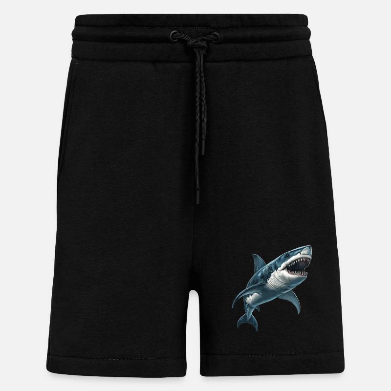 Requins Requin - Short bio décontracté fabriqué en UE - SOLID BLACK