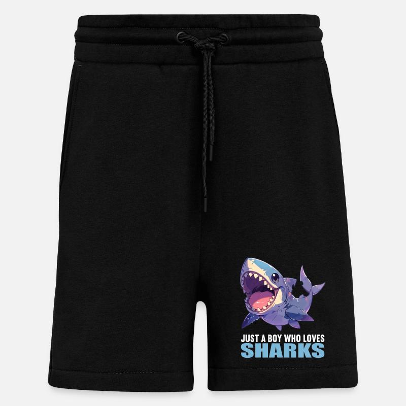 Requins Requin - Short bio décontracté fabriqué en UE - SOLID BLACK