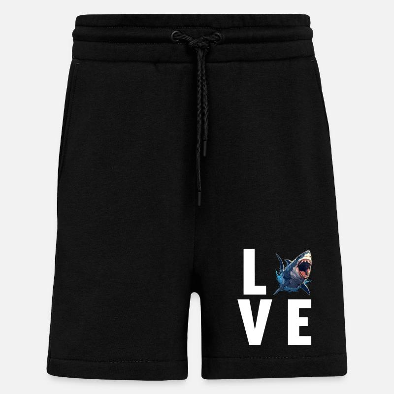 Requins Requin - Short bio décontracté fabriqué en UE - SOLID BLACK