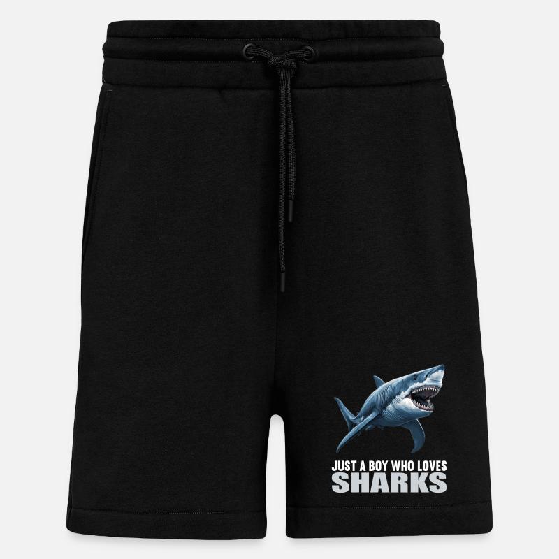Requins Requin - Short bio décontracté fabriqué en UE - SOLID BLACK