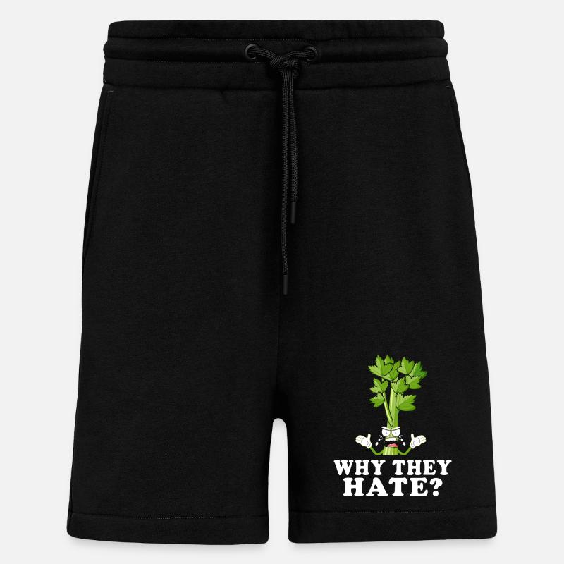 Celery Rage Why They Hate? - Shorts - made by SPREAD - SOLID BLACK