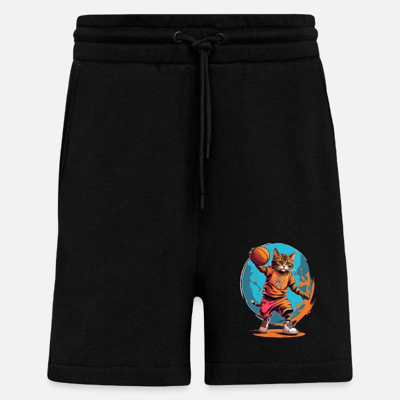 Katze Basketball - Shorts - made by SPREAD - SOLID BLACK