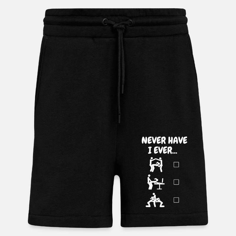 Never Have I Ever... (white) - Shorts - made by SPREAD - SOLID BLACK