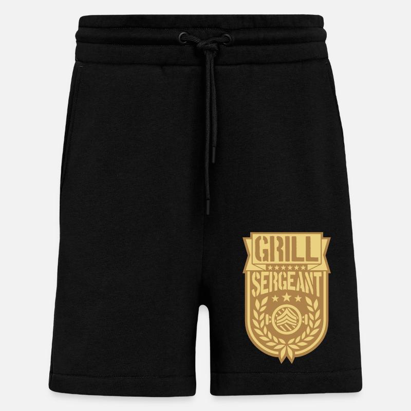 Grill Sergeant cool Lorbeerkranz - Shorts - made by SPREAD - SOLID BLACK