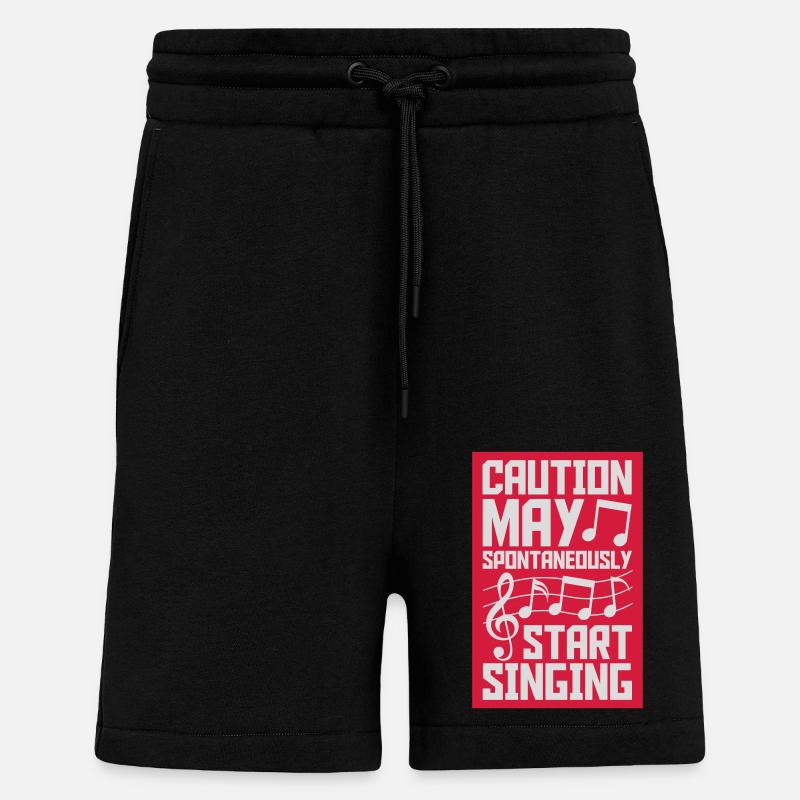 peut spontanément commencer à chanter - Short bio décontracté fabriqué en UE - SOLID BLACK