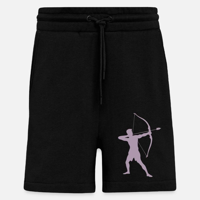 Silhouette d’archer, précise - Short bio décontracté fabriqué en UE - SOLID BLACK