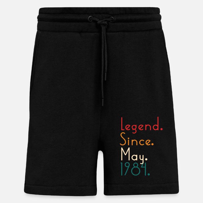 Legend Since May 1984 - Short bio décontracté fabriqué en UE - SOLID BLACK