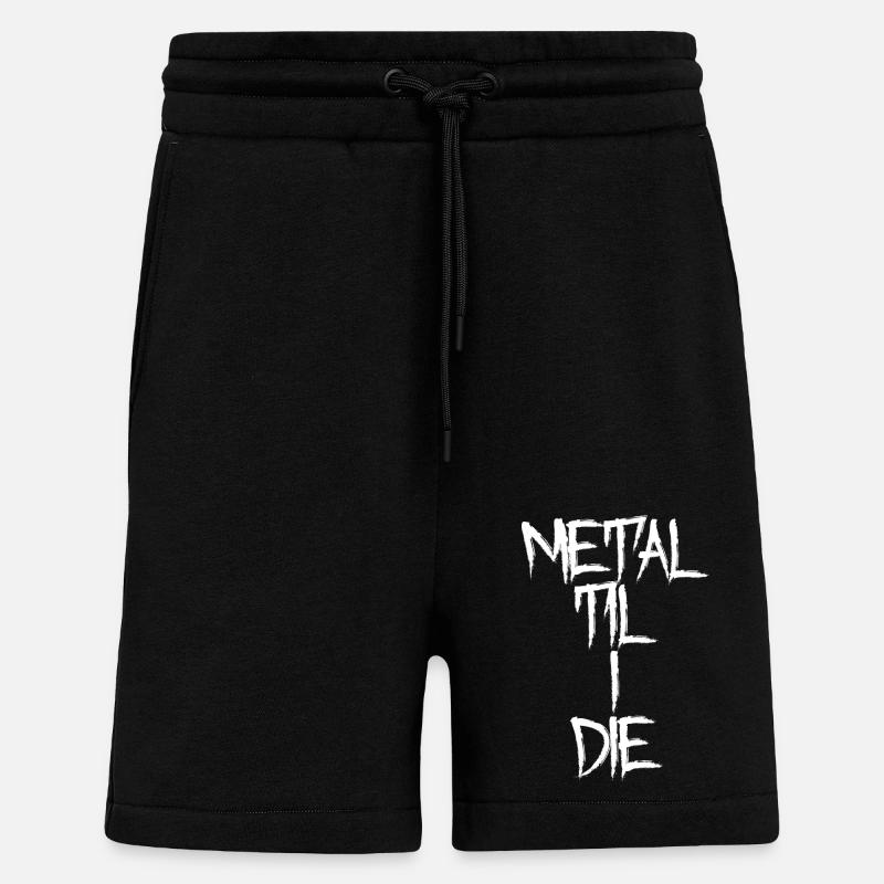 Metal Til I Die - Shorts - made by SPREAD - SOLID BLACK