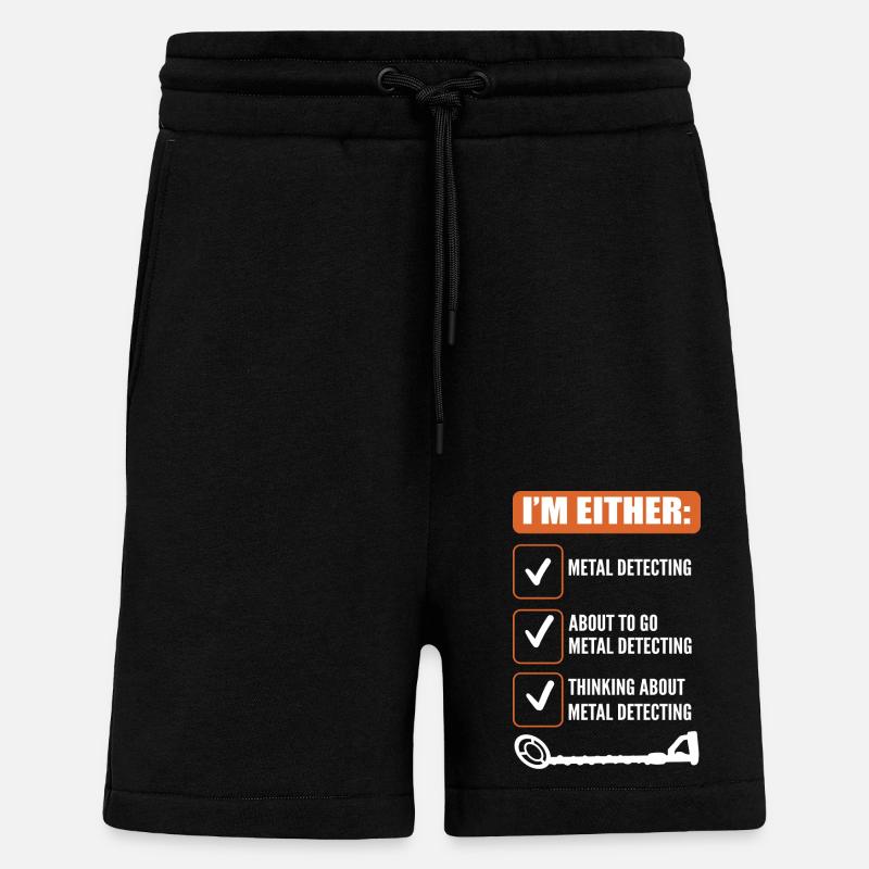 Détecteur de métaux - Short bio décontracté fabriqué en UE - SOLID BLACK