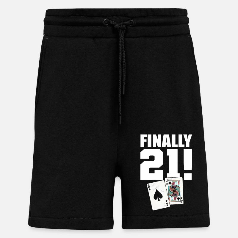 Blackjack Black Jack Birthday - Shorts - made by SPREAD - SOLID BLACK