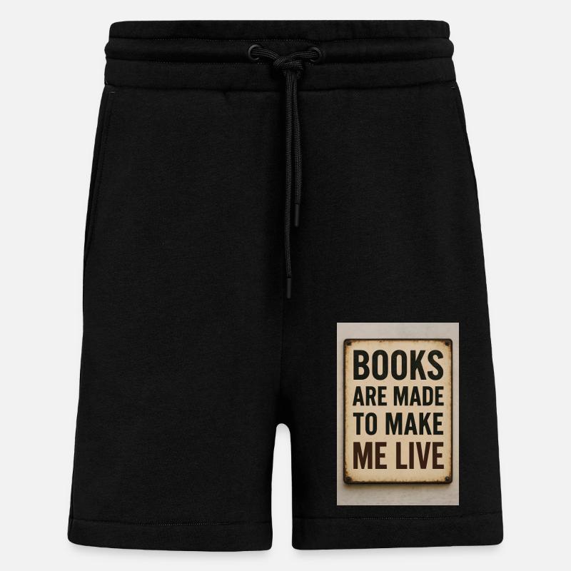 Books keep me alive - Shorts - made by SPREAD - SOLID BLACK