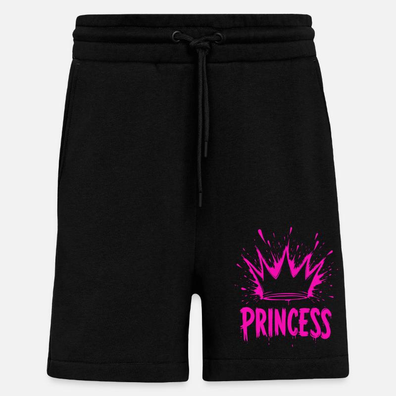 Princesse Crown Splash - Short bio décontracté fabriqué en UE - SOLID BLACK