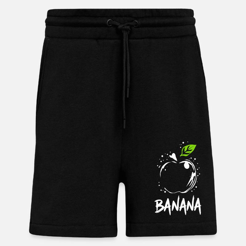 Banane Apfel Witz - Shorts - made by SPREAD - SOLID BLACK