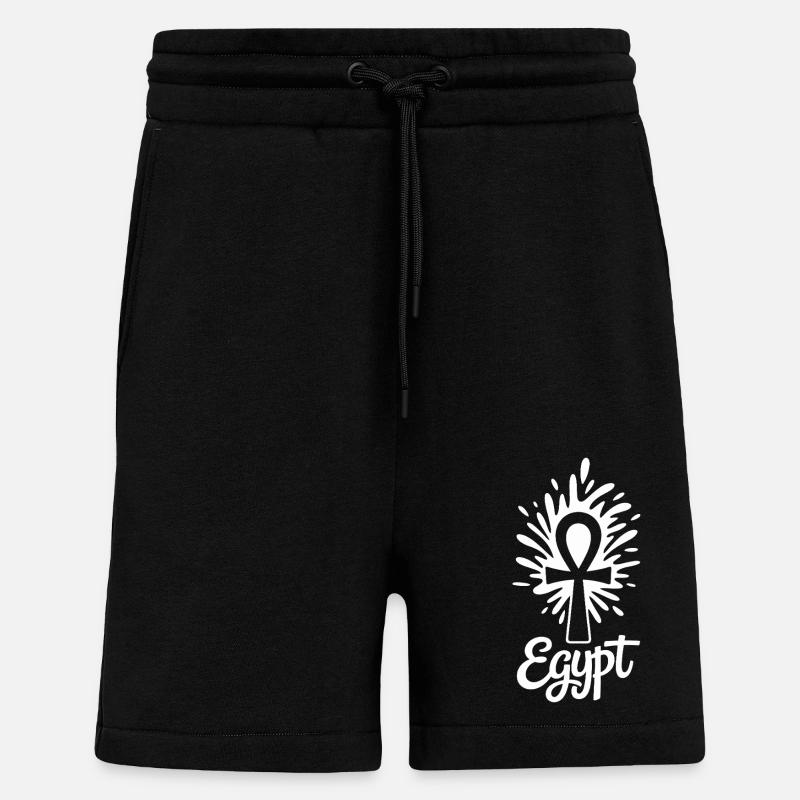 Egypt Ankh Symbol Splash - Shorts - made by SPREAD - SOLID BLACK