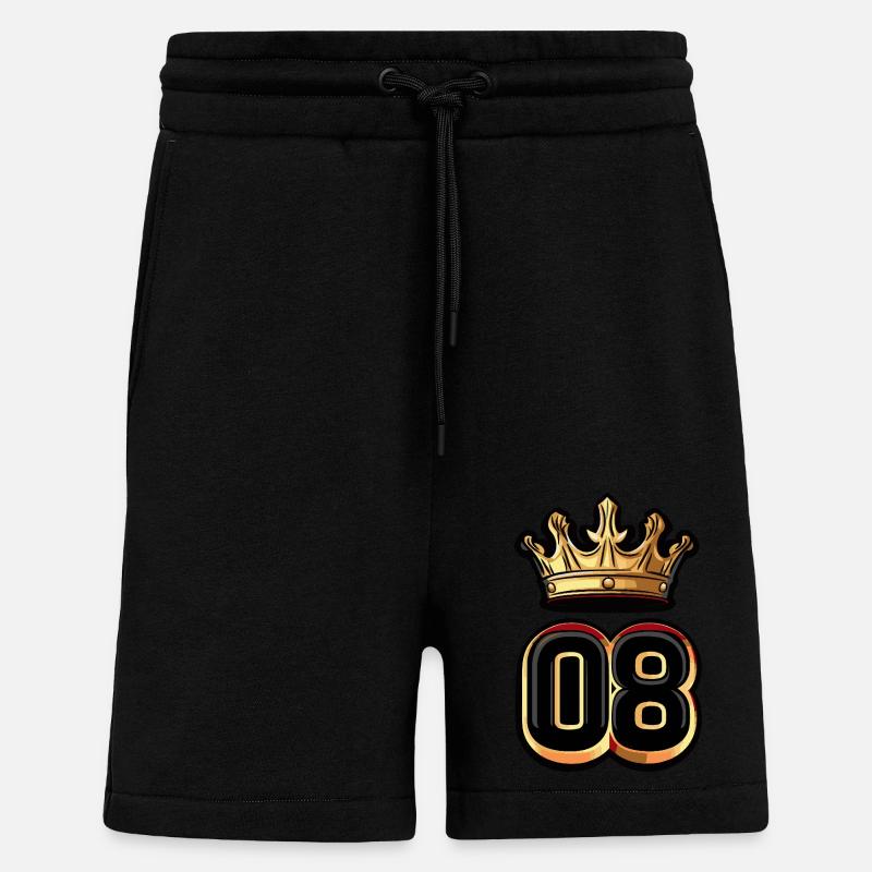 8 Number Crown - Shorts - made by SPREAD - SOLID BLACK