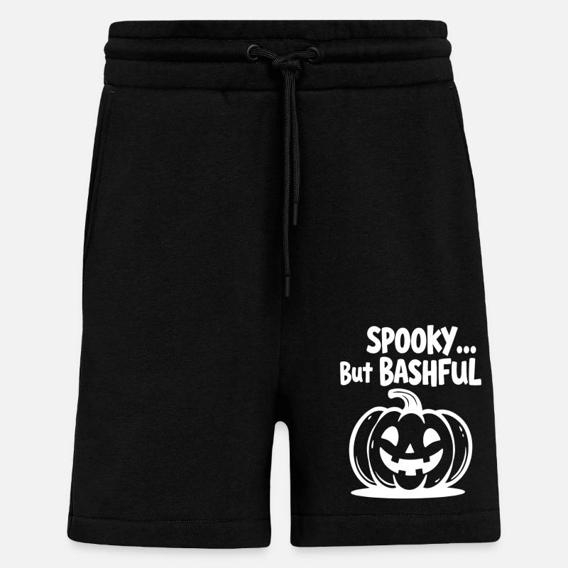 Effrayant mais timide - Short bio décontracté fabriqué en UE - SOLID BLACK