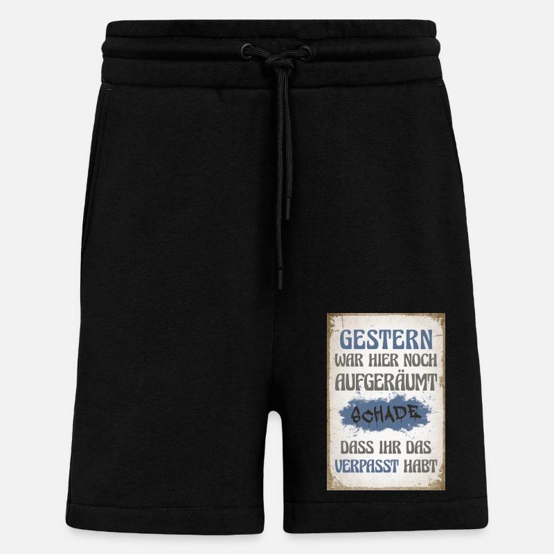 Gestern war hier noch aufgeräumt - Shorts - made by SPREAD - SOLID BLACK