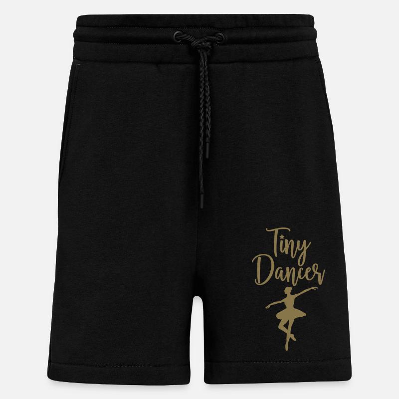 Tiny Dancer - Silhouette de ballerine - Short bio décontracté fabriqué en UE - SOLID BLACK