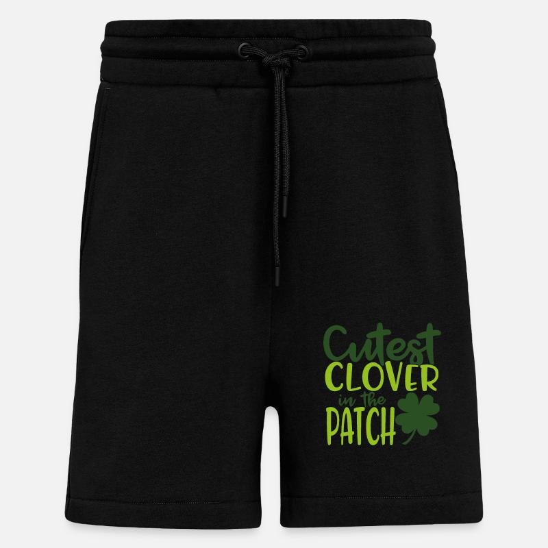 Cutest clover in the patch - Shorts - made by SPREAD - SOLID BLACK