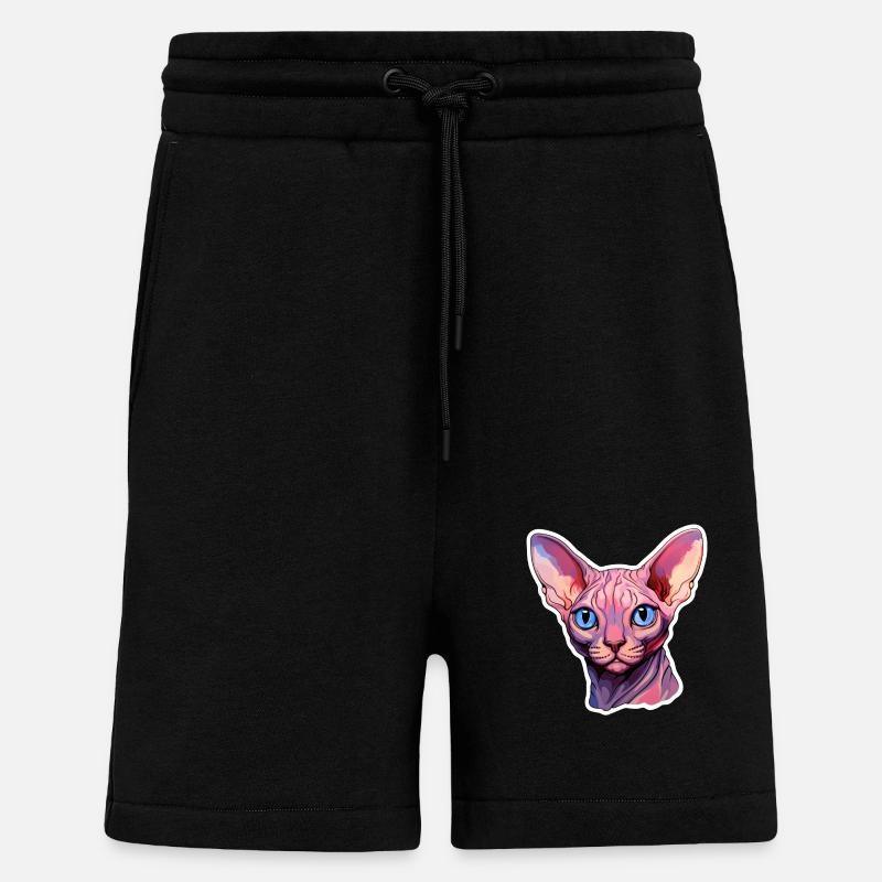 Sphynx-Katzenkopf - Shorts - made by SPREAD - SOLID BLACK