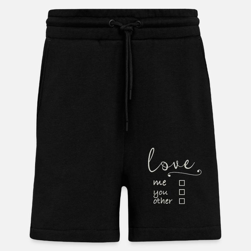 aimez-moi - Short bio décontracté fabriqué en UE - SOLID BLACK