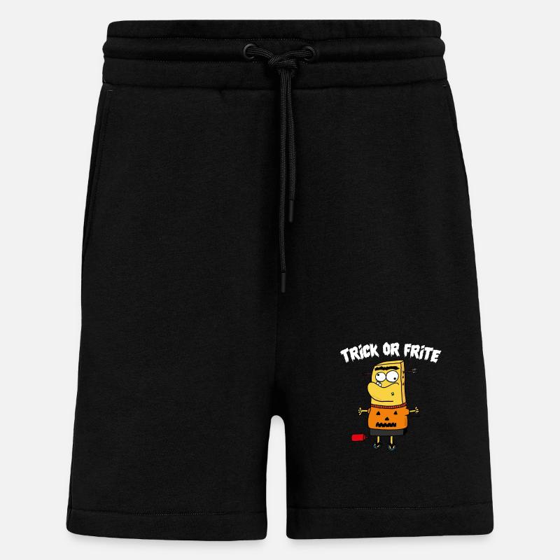 TRICK ODER POMMES WEISS - Shorts - made by SPREAD - SOLID BLACK