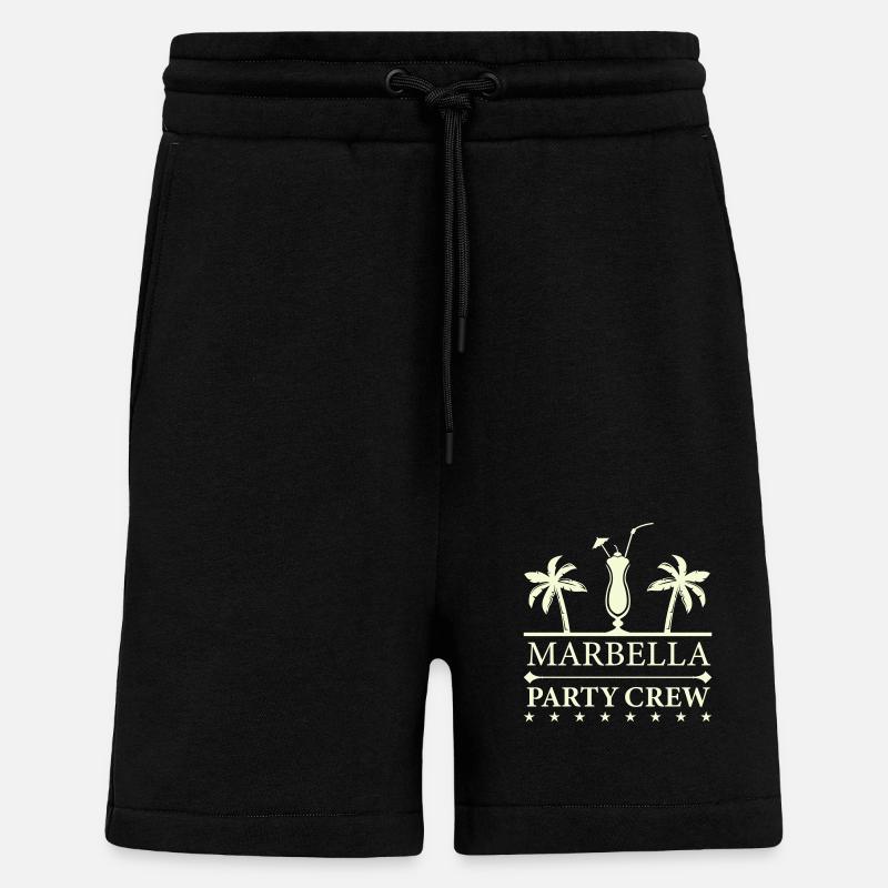 marbella party crew - Shorts - made by SPREAD - SOLID BLACK