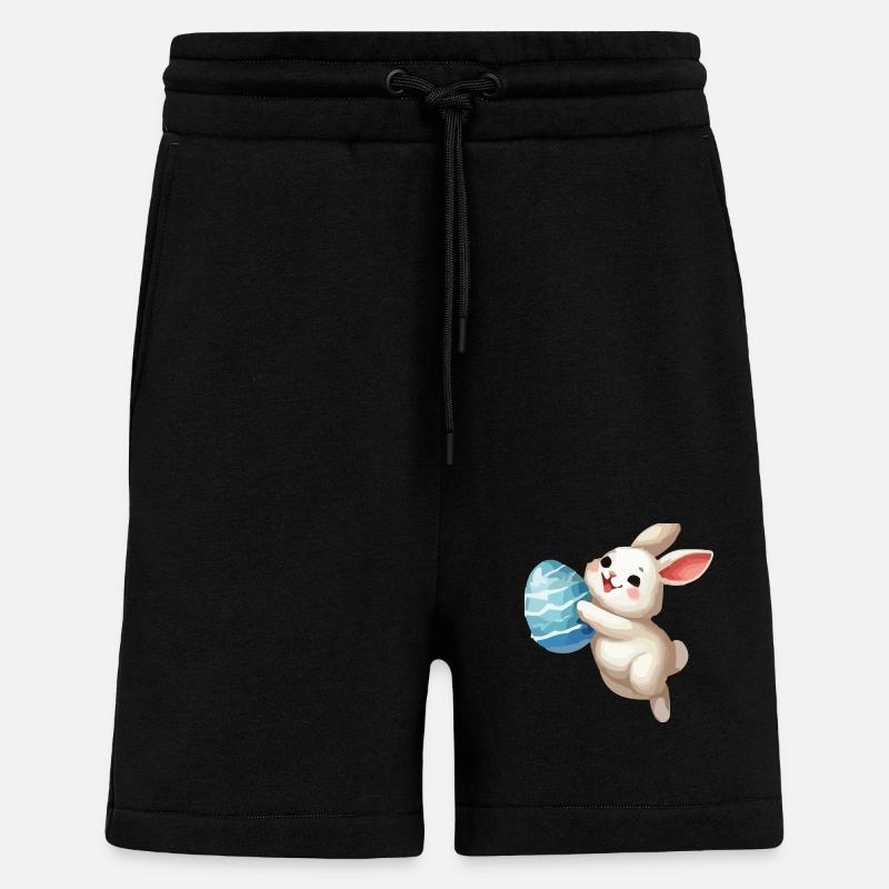 bunny rabbit easter bunny - Shorts - made by SPREAD - SOLID BLACK